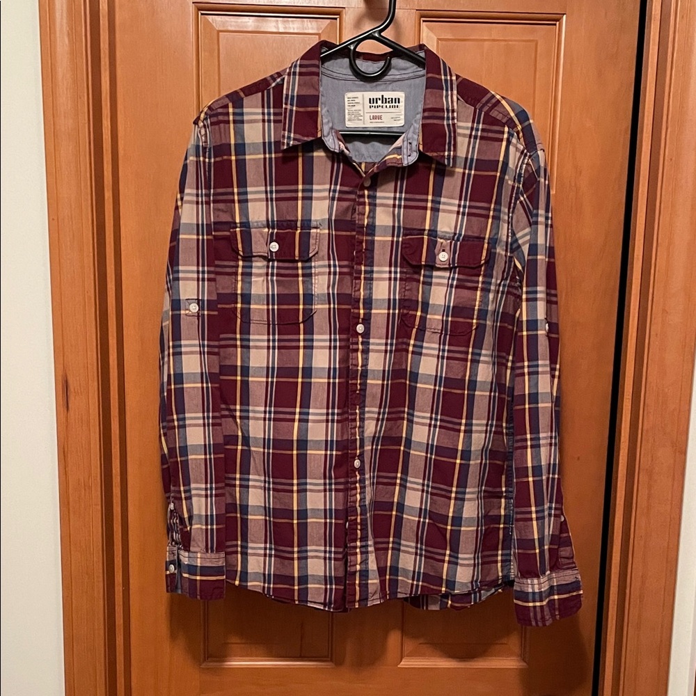 Urban Pipeline long sleeve sport shirt men’s large